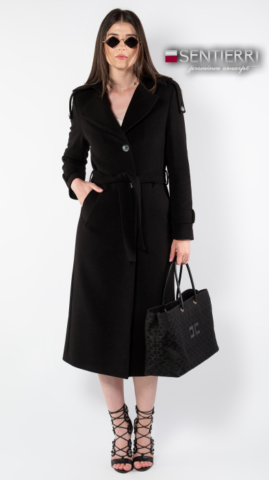 Palton de lână Sentierri 845 negru [2]