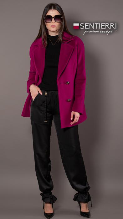 Palton de lână Sentierri 847 fucsia [2]