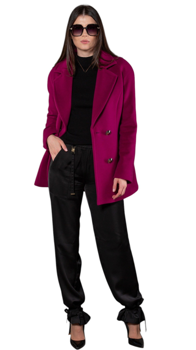 Palton de lână Sentierri 847 fucsia [4]