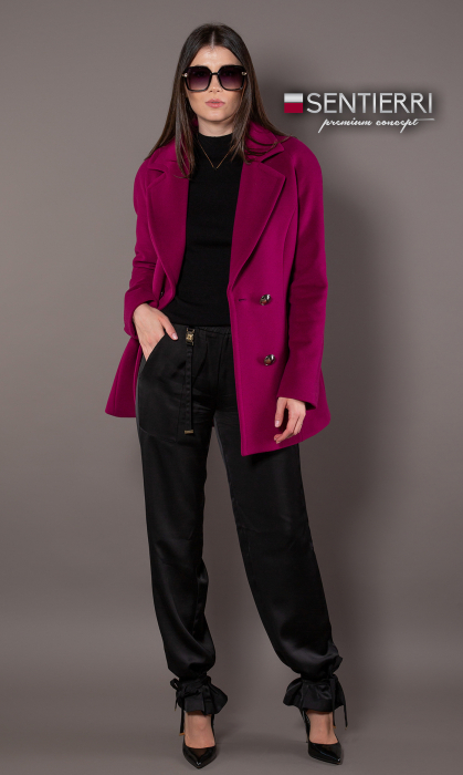 Palton de lână Sentierri 847 negru [3]