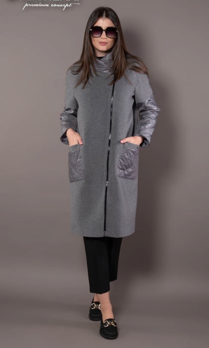 Palton de lână Sentierri 849 gri-antracit [4]