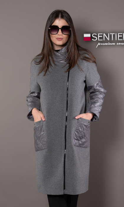 Palton de lână Sentierri 849 gri-antracit [1]