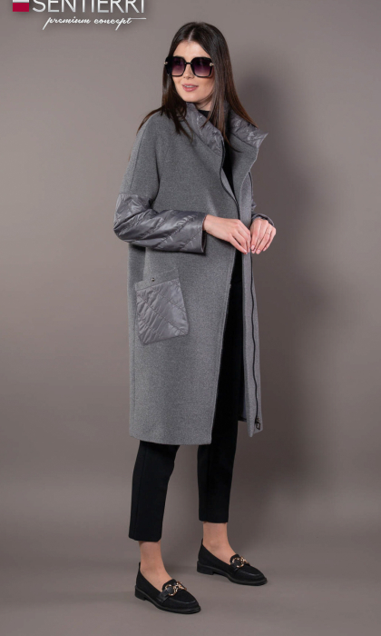 Palton de lână Sentierri 849 gri-antracit [6]
