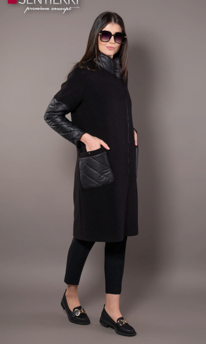 Palton de lână Sentierri 849 negru [5]