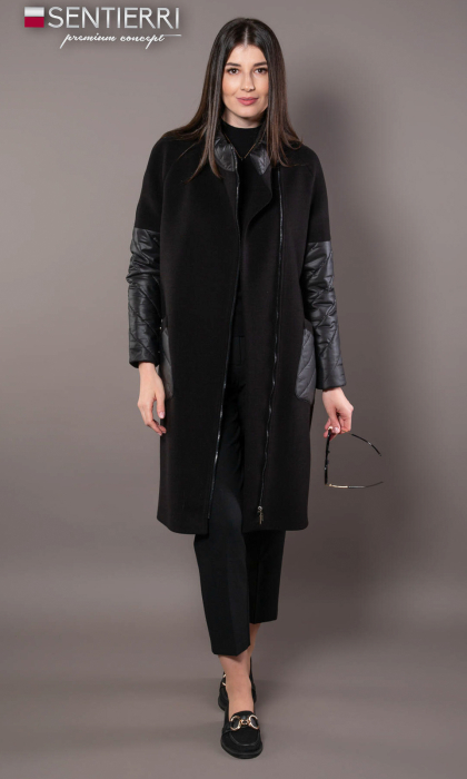 Palton de lână Sentierri 849 negru [3]