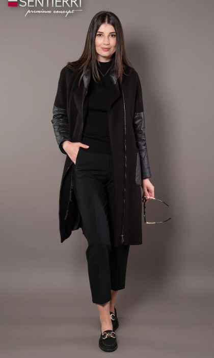 Palton de lână Sentierri 849 negru [4]