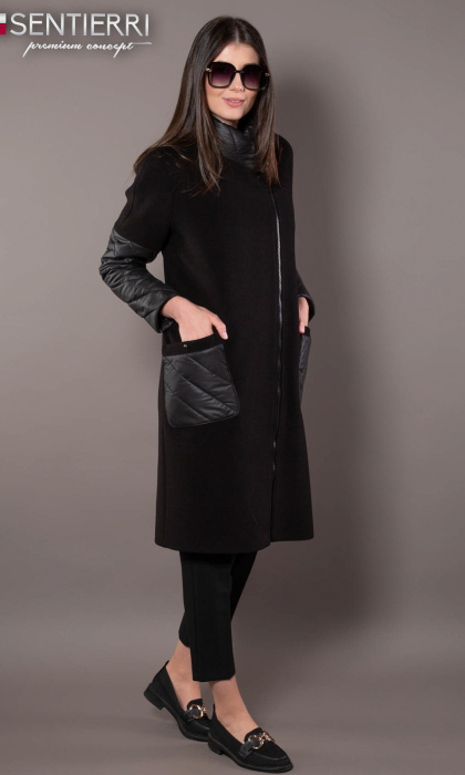 Palton de lână Sentierri 849 negru [6]