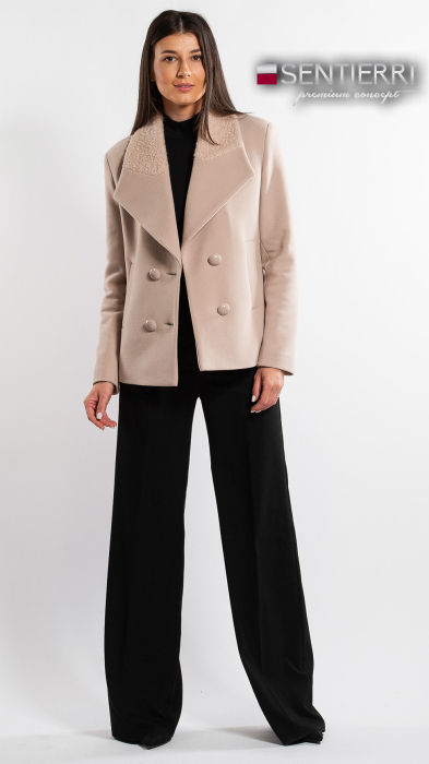 Palton de lână Sentierri 850 bej [2]