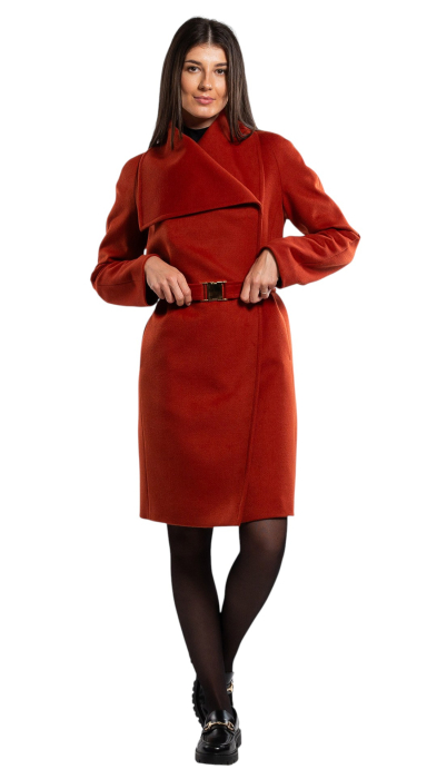 Palton de lână Sentierri 851 teracota [7]