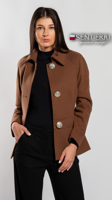 Palton de lână Sentierri 852 negru [2]