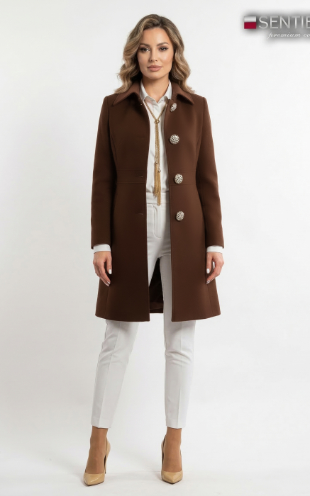 Palton de lână Sentierri 853 maro [6]