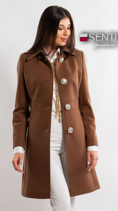 Palton de lână Sentierri 853 maro [1]