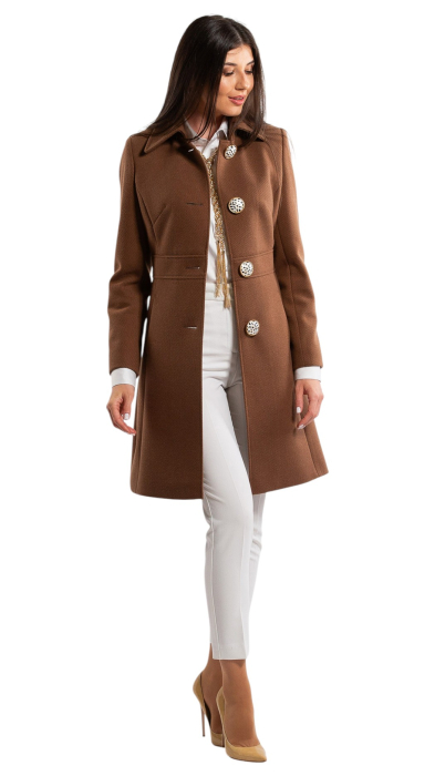 Palton de lână Sentierri 853 maro [5]