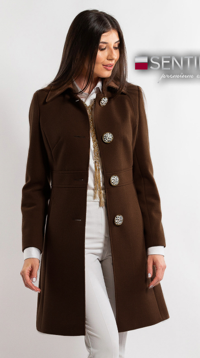 Palton de lână Sentierri 853 maro [1]