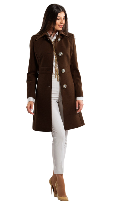 Palton de lână Sentierri 853 maro [5]