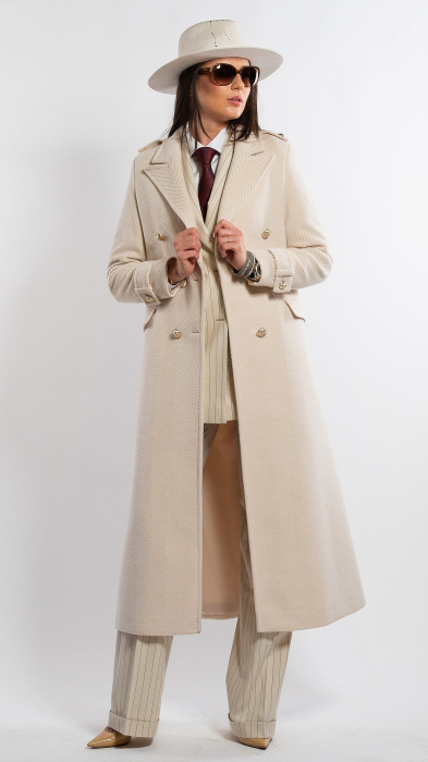 Palton de lână Sentierri 855 bej-hermes [2]