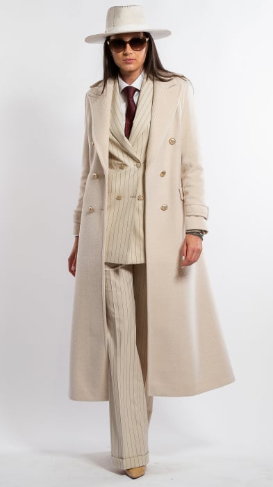 Palton de lână Sentierri 855 bej-hermes [4]