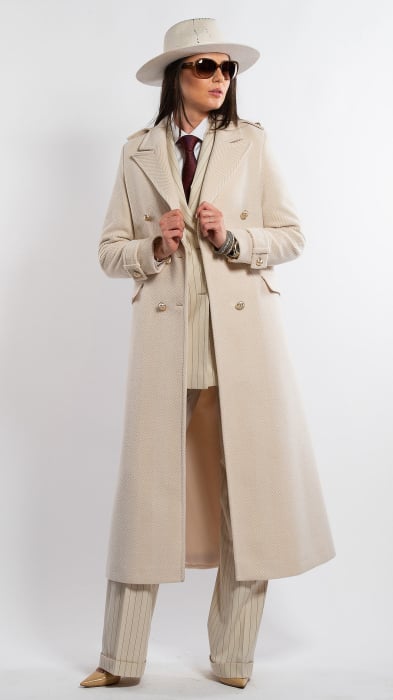 Palton de lână Sentierri 855 bej-hermes [2]