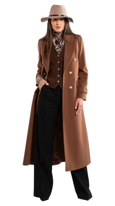 Palton de lână Sentierri 855 maro [7]