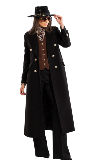 Palton de lână Sentierri 855 negru [10]