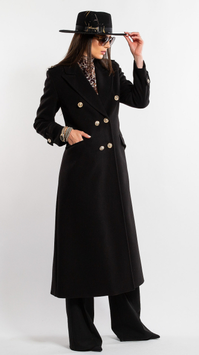 Palton de lână Sentierri 855 negru [4]