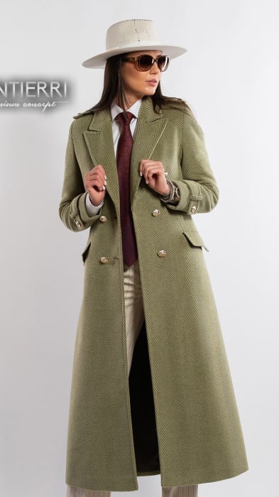 Palton de lână Sentierri 855 olive-hermes [1]