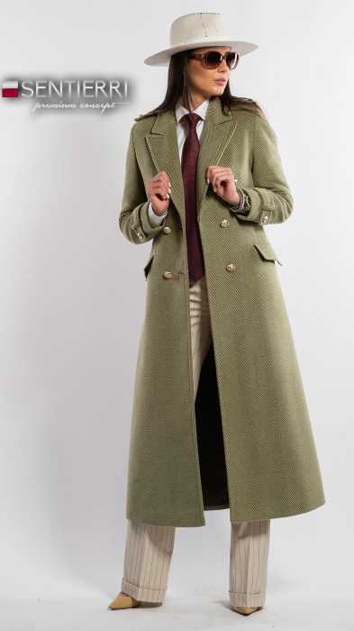 Palton de lână Sentierri 855 olive-hermes [2]