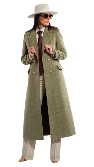 Palton de lână Sentierri 855 olive-hermes [9]