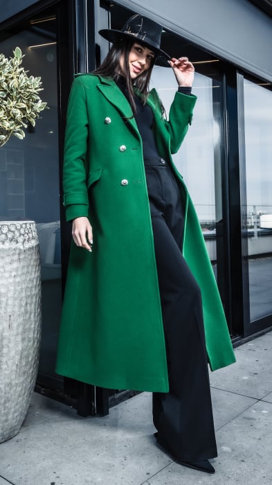 Palton de lână Sentierri 855 verde [3]