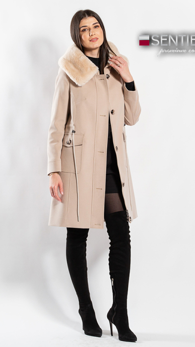 Palton de lână Sentierri 856 bej [6]