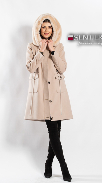 Palton de lână Sentierri 856 bej [7]
