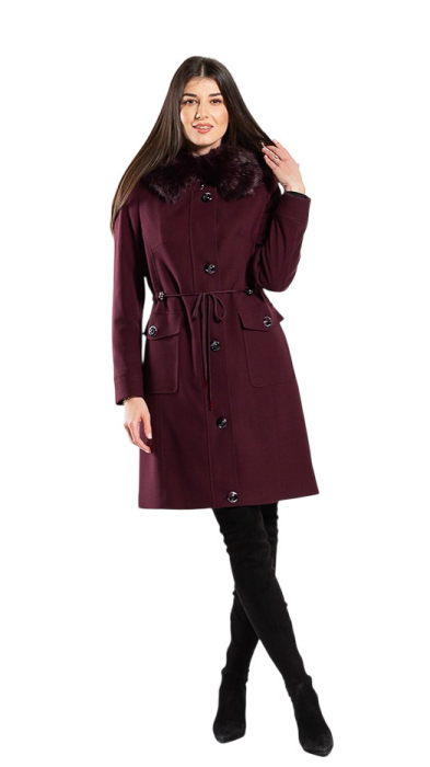 Palton de lână Sentierri 856 bordo [8]