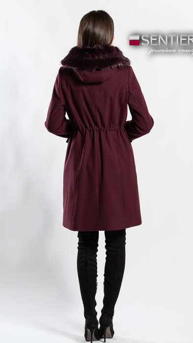 Palton de lână Sentierri 856 bordo [3]