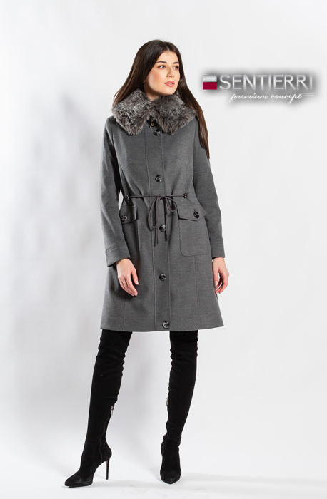 Palton de lână Sentierri 856 gri-antracit [3]