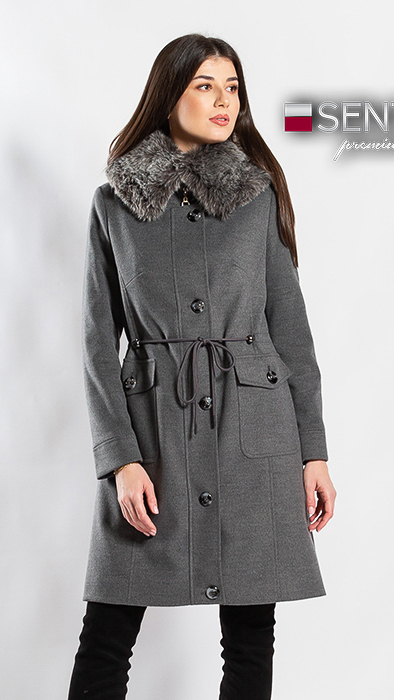 Palton de lână Sentierri 856 gri-antracit [1]