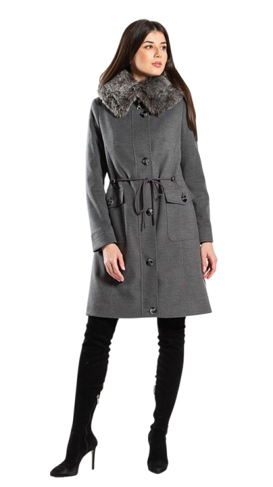 Palton de lână Sentierri 856 gri-antracit [8]