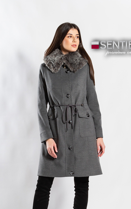 Palton de lână Sentierri 856 gri-antracit [1]
