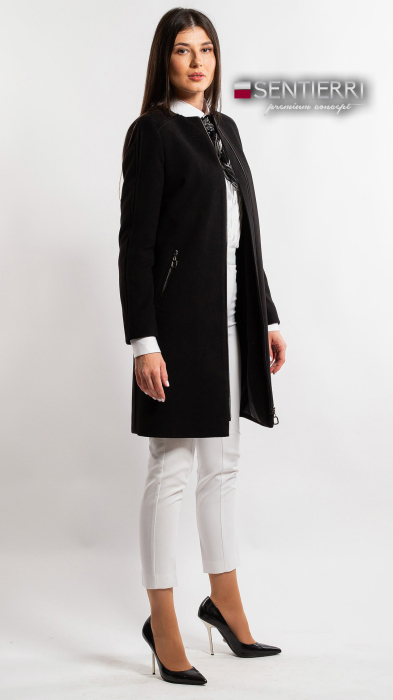 Palton de lână Sentierri 858 negru [4]