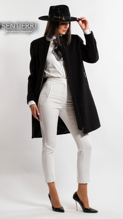 Palton de lână Sentierri 858 negru [3]