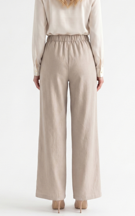Pantaloni din in Haddie bej [3]