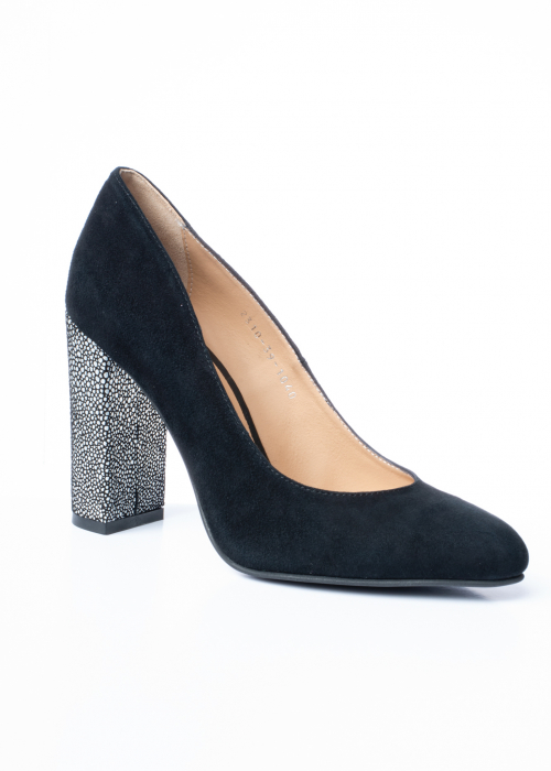 Pantofi de piele naturala Cunadena 1180 negri [4]