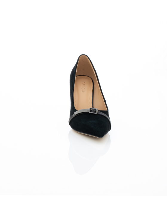 Pantofi Eleganti de piele naturala Epica 3607 - 6.5 cm negri [3]