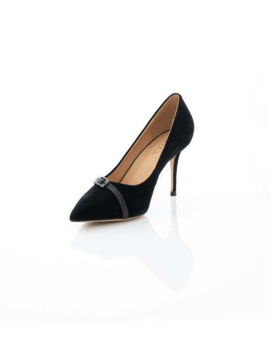 Pantofi Eleganti de piele naturala Epica 3607 - 8 cm  negri [4]