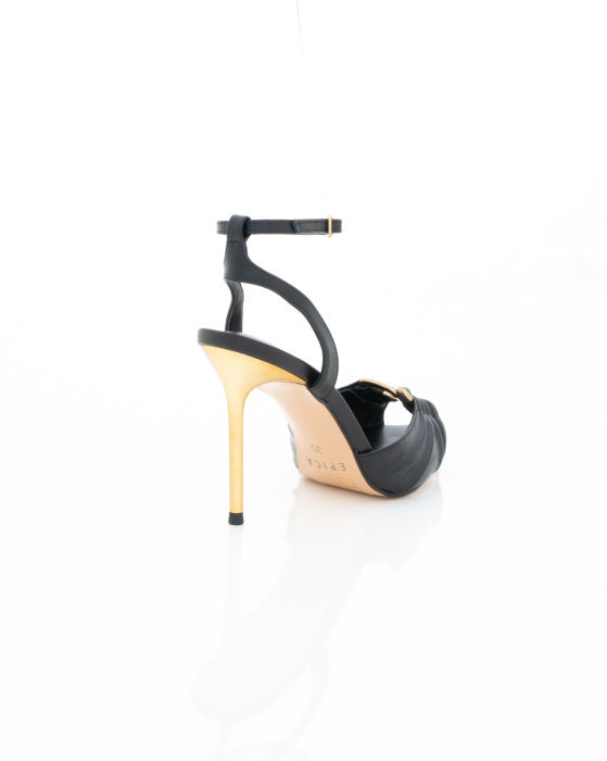 Pantofi Eleganti de piele naturala Epica 3614 - 9 cm negri [8]