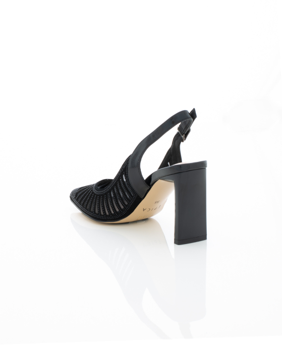 Pantofi Eleganti de piele naturala Epica 3615 - 8 cm negri [8]