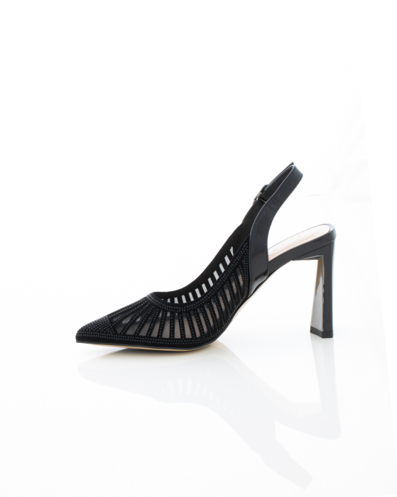 Pantofi Eleganti de piele naturala Epica 3615 - 8 cm negri [7]