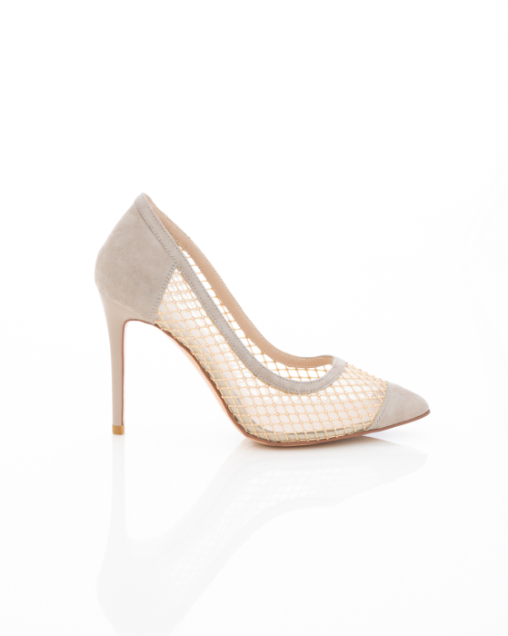 Pantofi Eleganti de piele naturala Epica 3616 - 8.5 cm bej [2]