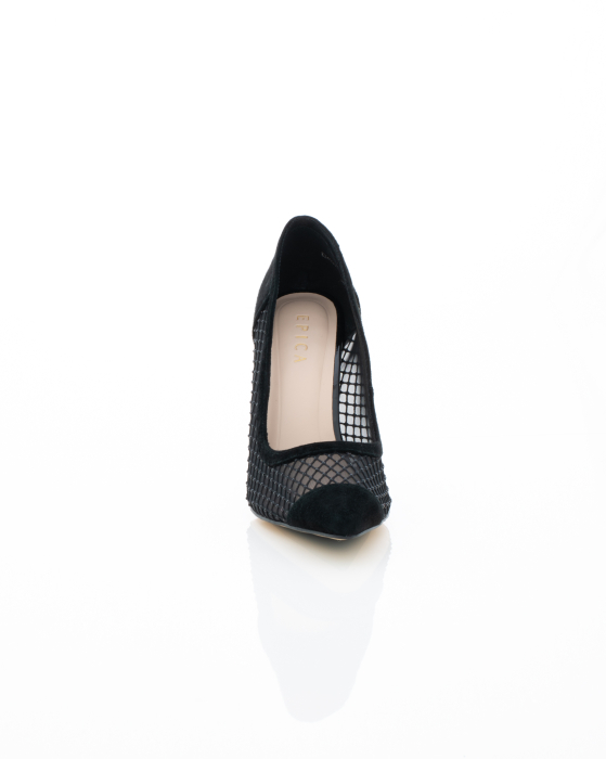 Pantofi Eleganti de piele naturala Epica 3616 - 8.5 cm negri [3]
