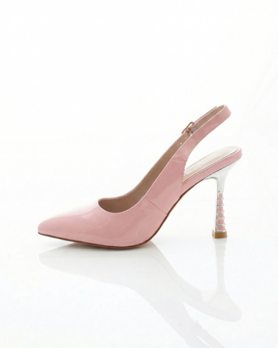 Pantofi Eleganti de piele naturala Epica 3619 - 10 cm  roz [4]