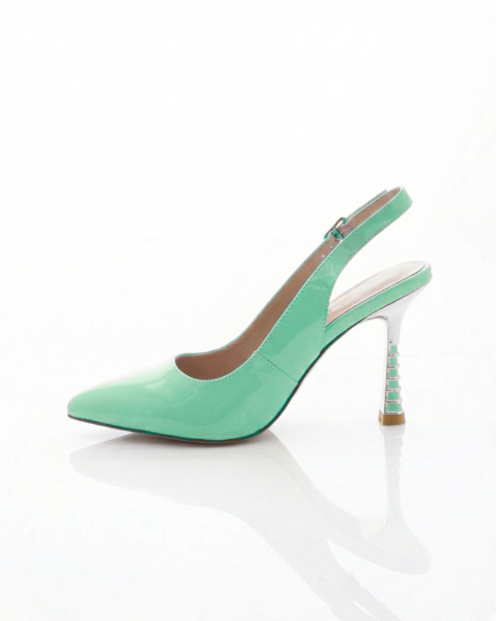 Pantofi Eleganti de piele naturala Epica 3619 - 10 cm  turcoaz [4]